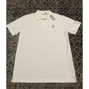 NWT Royal and Awesome White Golf Shirt Performance Golf Polo Men's XL NEW